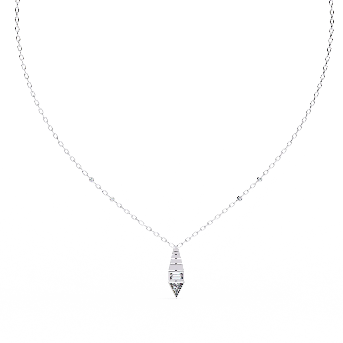 Pyramid Prism Lab Grown Diamond Pendant - Ophiratbf