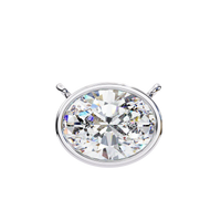 Ella Oval Bezel Solitaire Lab Grown Diamond Necklace - Ophiratbf