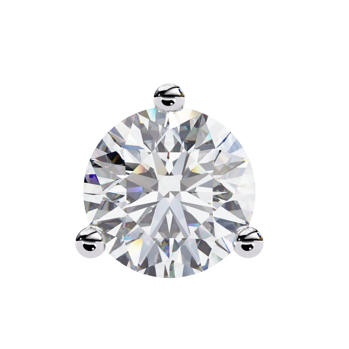 Pure Brilliance Round Lab Grown Diamond Earrings - Ophiratbf