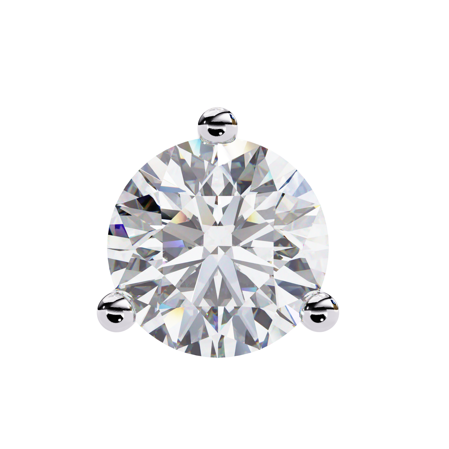 pure brilliance round lab grown diamond earrings