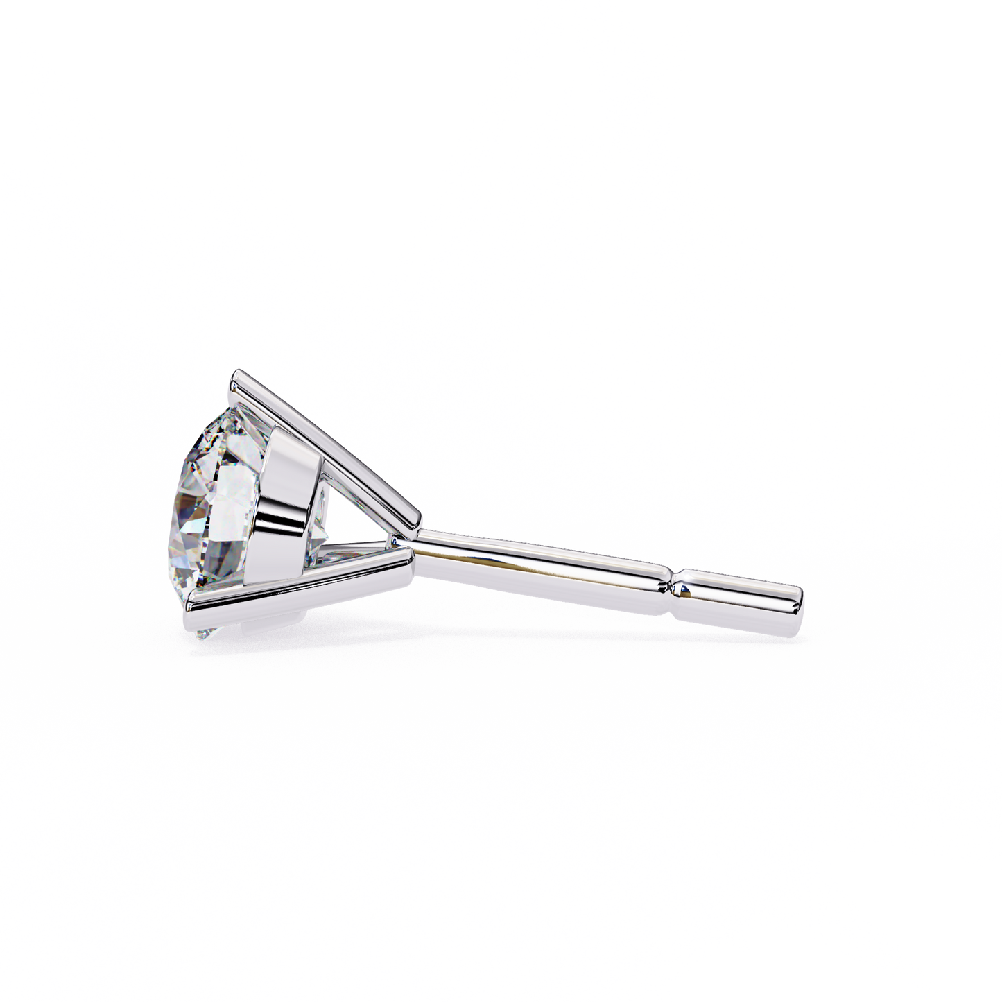 pure brilliance round lab grown diamond earrings