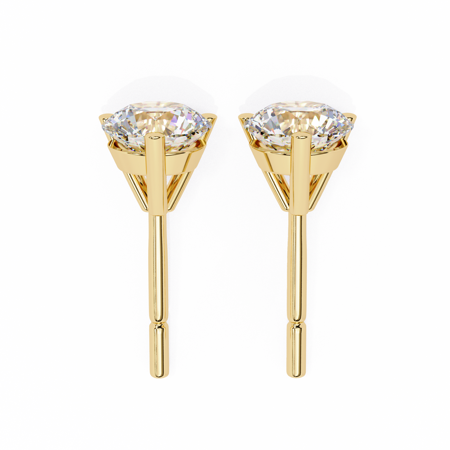 pure brilliance round lab grown diamond earrings