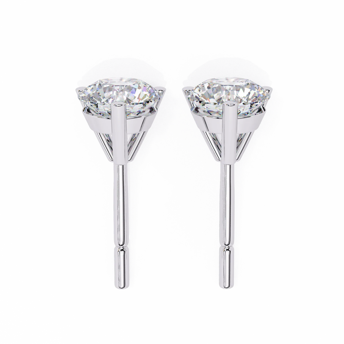 Pure Brilliance Round Lab Grown Diamond Earrings - Ophiratbf