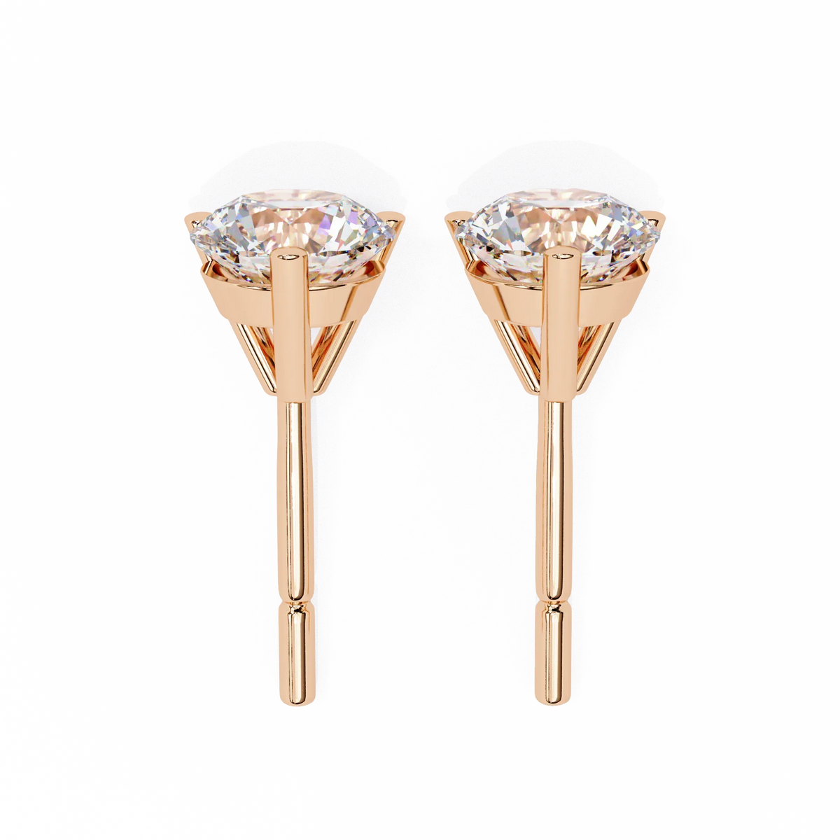 Pure Brilliance Round Lab Grown Diamond Earrings - Ophiratbf