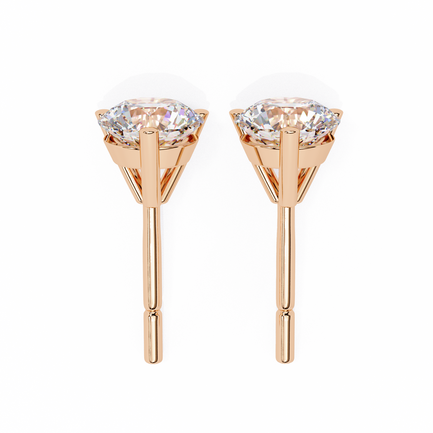 pure brilliance round lab grown diamond earrings