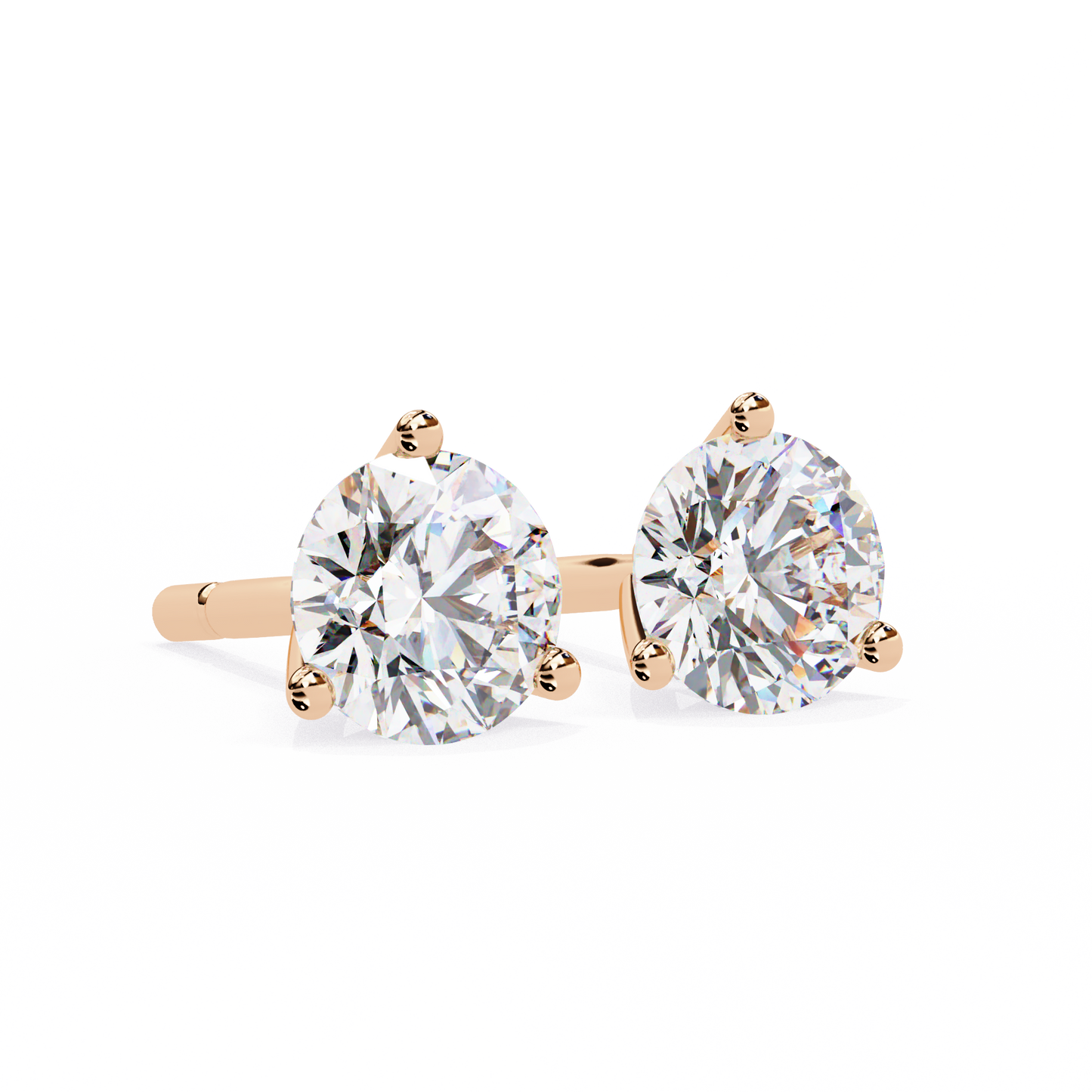 pure brilliance round lab grown diamond earrings