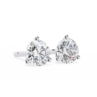 Pure Brilliance Round Lab Grown Diamond Earrings - Ophiratbf
