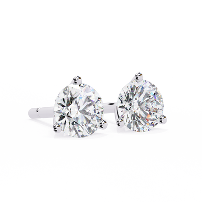 Pure Brilliance Round Lab Grown Diamond Earrings
