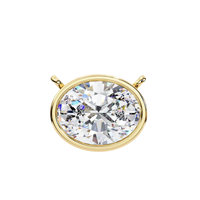 Ella Oval Bezel Solitaire Lab Grown Diamond Necklace - Ophiratbf