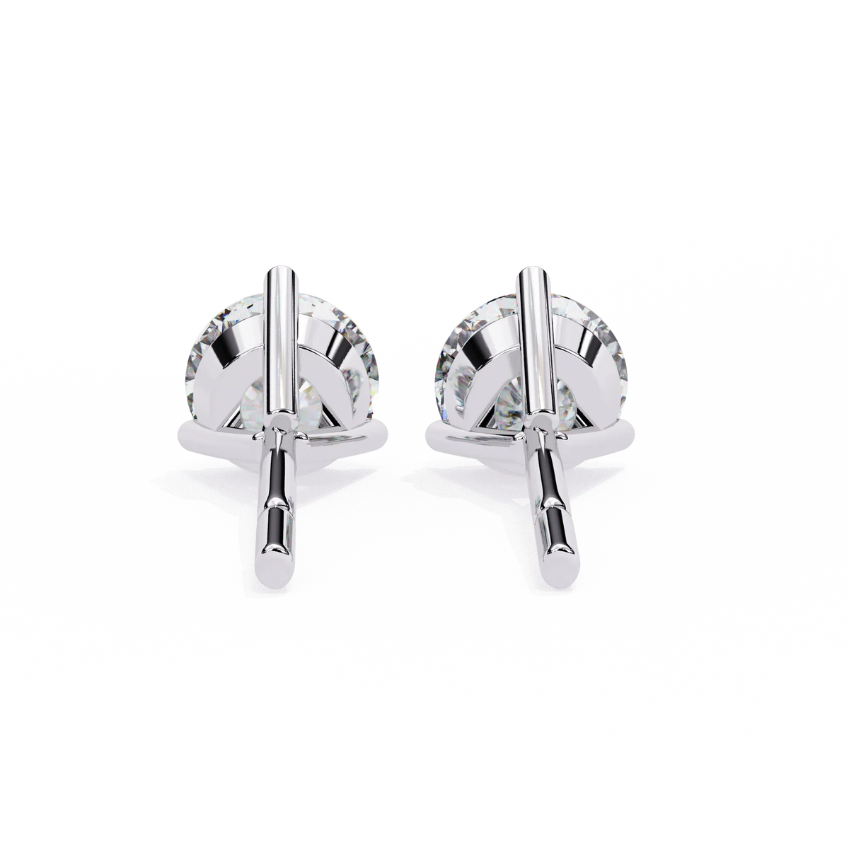 Pure Brilliance Round Lab Grown Diamond Earrings - Ophiratbf