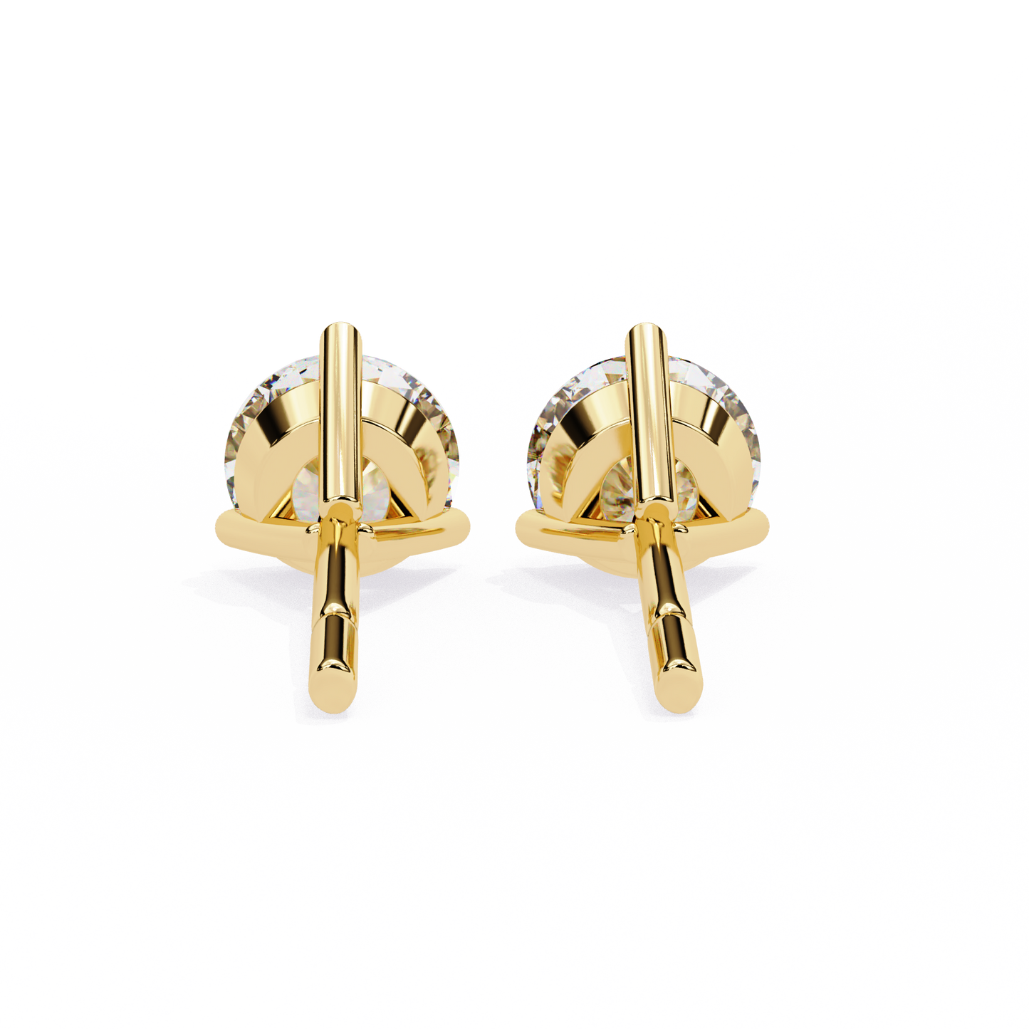 pure brilliance round lab grown diamond earrings