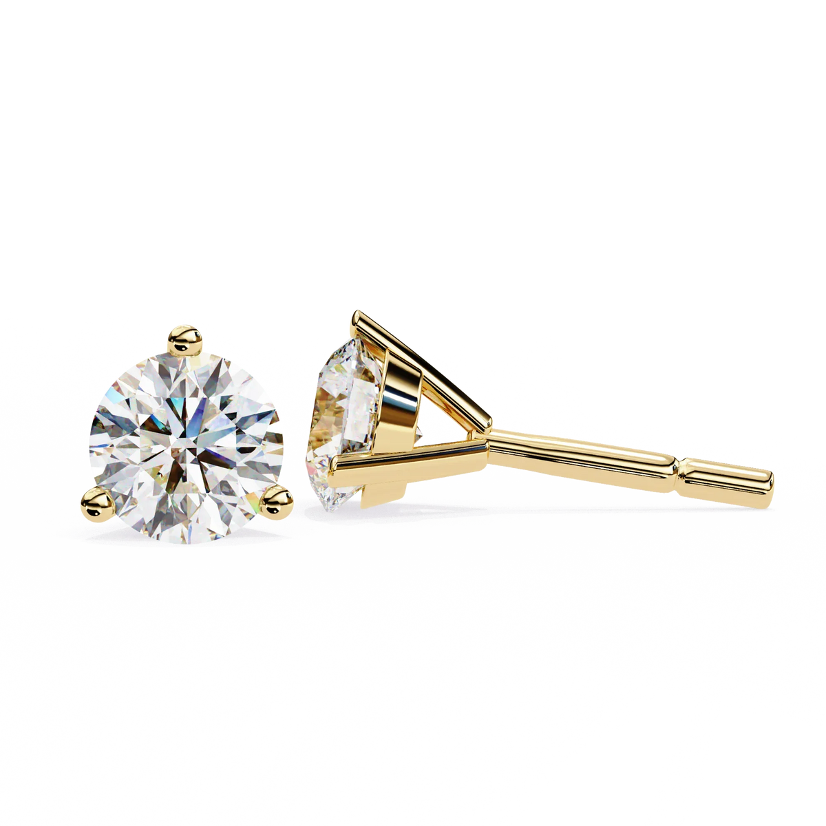 Pure Brilliance Round Lab Grown Diamond Earrings - Ophiratbf