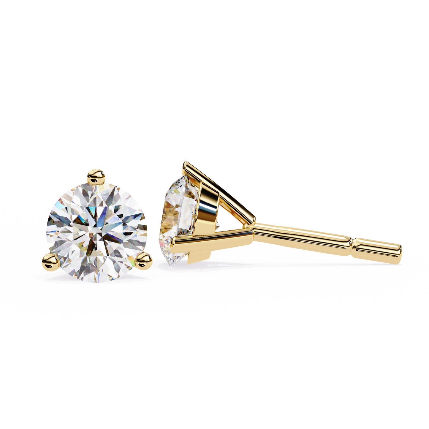 pure brilliance round lab grown diamond earrings