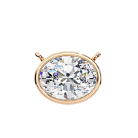 Ella Oval Bezel Solitaire Lab Grown Diamond Necklace - Ophiratbf