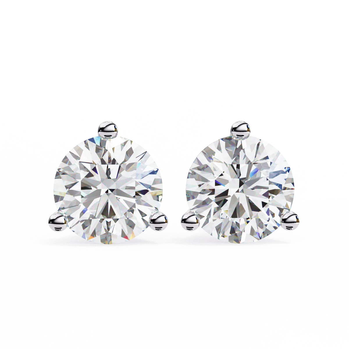 Pure Brilliance Round Lab Grown Diamond Earrings - Ophiratbf