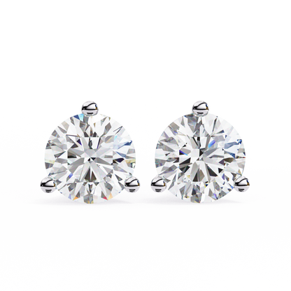Pure Brilliance Round Lab Grown Diamond Earrings