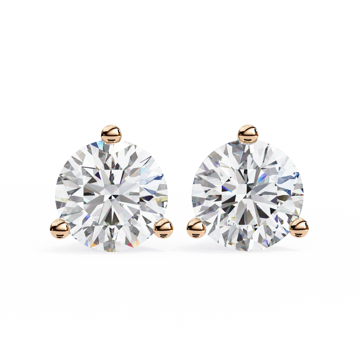 Pure Brilliance Round Lab Grown Diamond Earrings - Ophiratbf