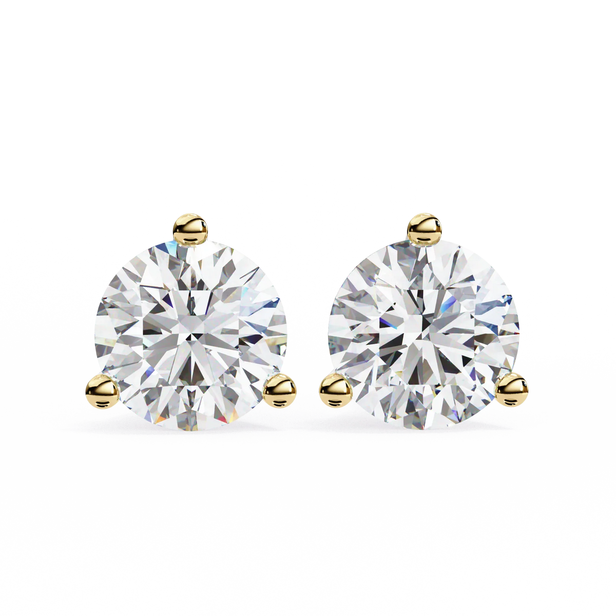 Pure Brilliance Round Lab Grown Diamond Earrings - Ophiratbf