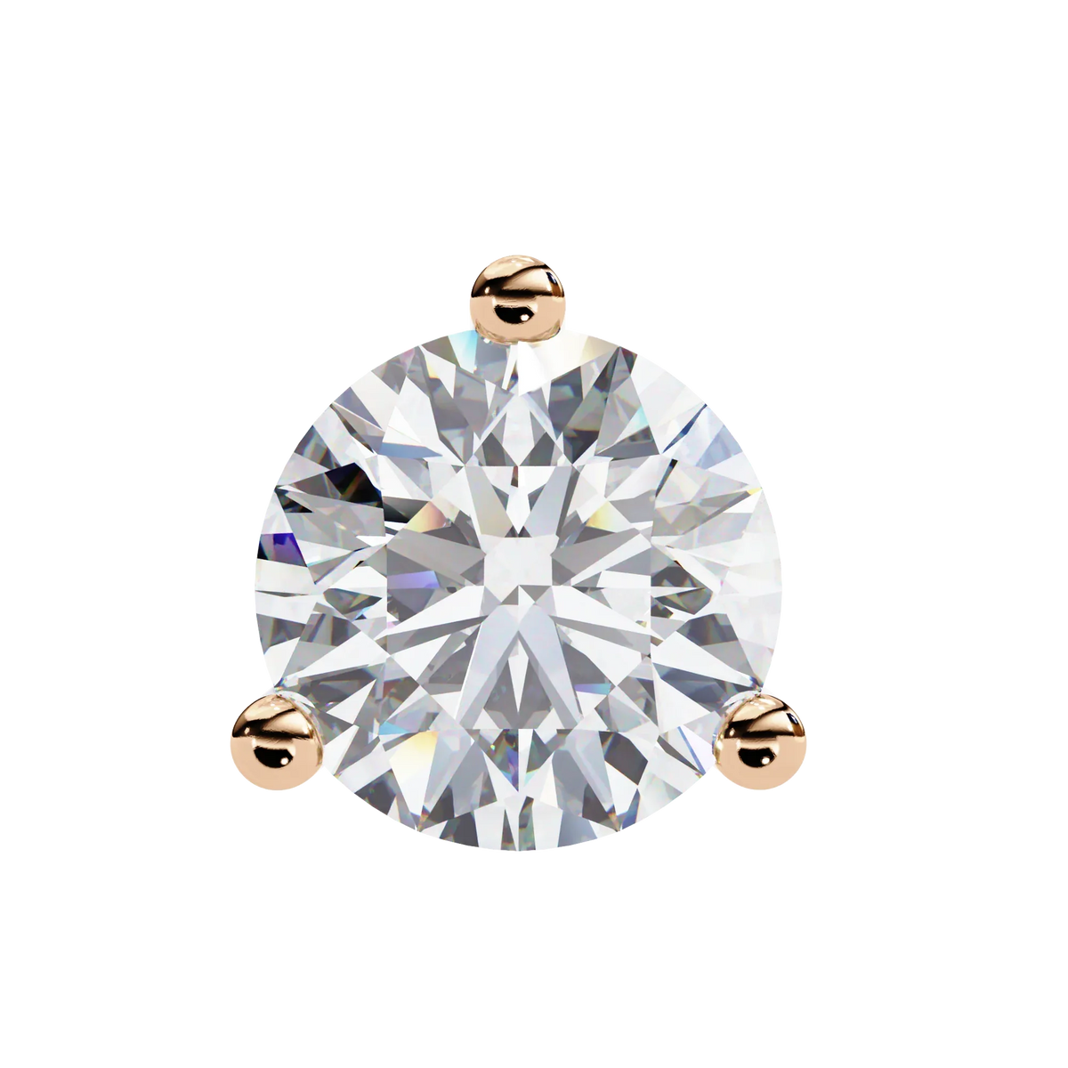 Pure Brilliance Round Lab Grown Diamond Earrings - Ophiratbf