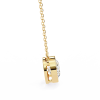 Aurora Bezel Solitaire Lab Grown Diamond Necklace - Ophiratbf