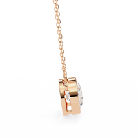 Aurora Bezel Solitaire Lab Grown Diamond Necklace - Ophiratbf