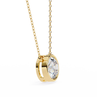 Aurora Bezel Solitaire Lab Grown Diamond Necklace - Ophiratbf