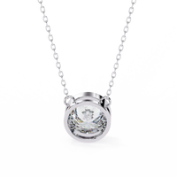 Aurora Bezel Solitaire Lab Grown Diamond Necklace - Ophiratbf