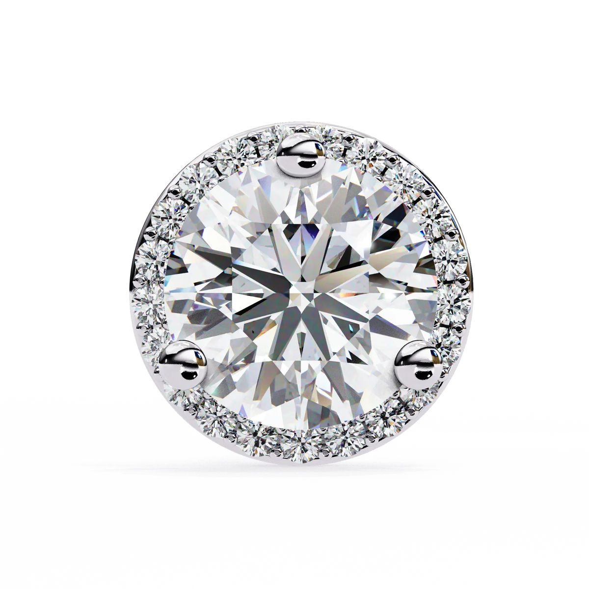 Eterna Classic Halo Lab Grown Diamond Studs - Ophiratbf