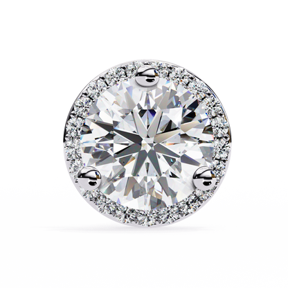 Eterna Classic Halo Lab Grown Diamond Studs