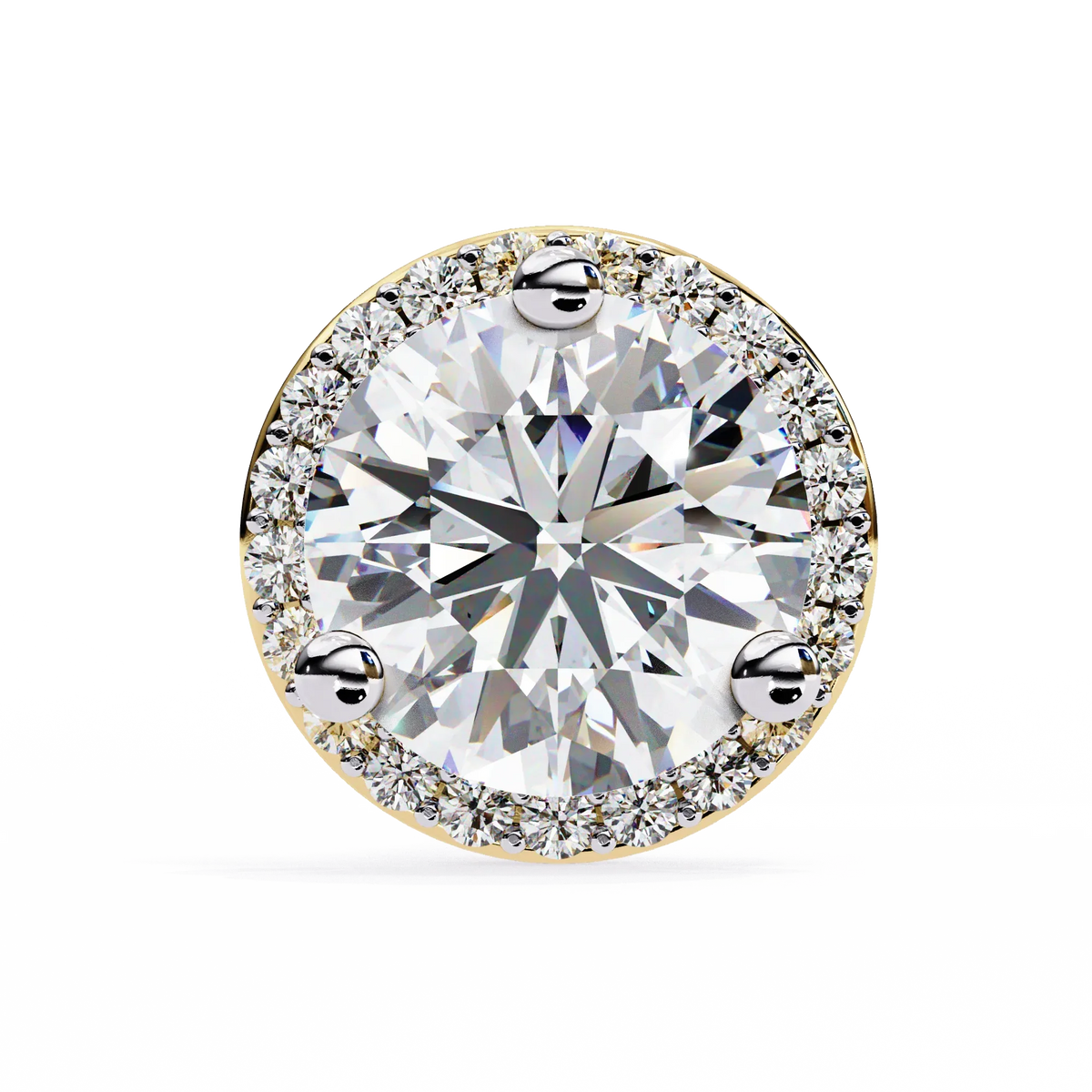 Eterna Classic Halo Lab Grown Diamond Studs - Ophiratbf