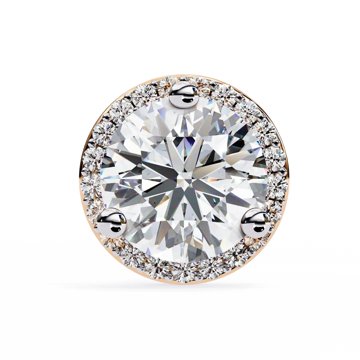 Eterna Classic Halo Lab Grown Diamond Studs - Ophiratbf