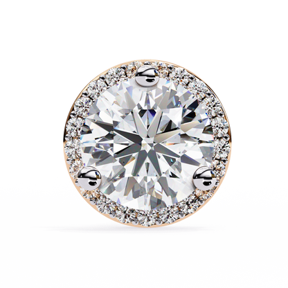 Eterna Classic Halo Lab Grown Diamond Studs