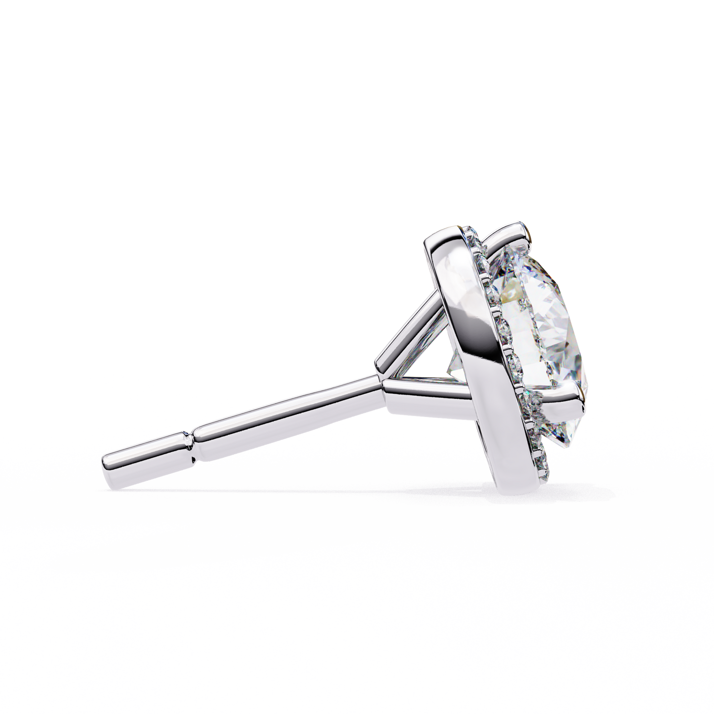 eterna classic halo lab grown diamond studs