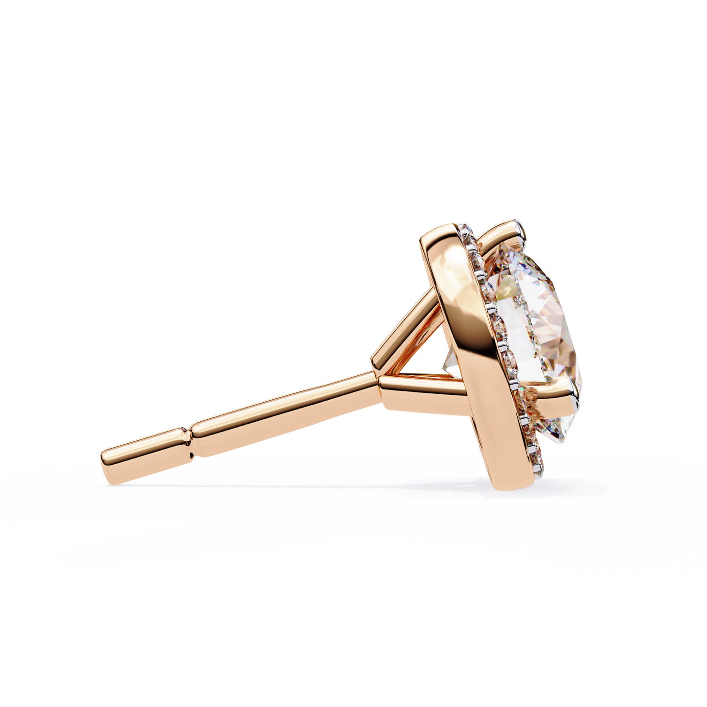 eterna classic halo lab grown diamond studs