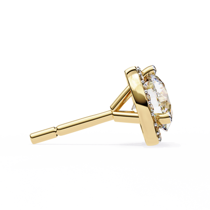 Eterna Classic Halo Lab Grown Diamond Studs