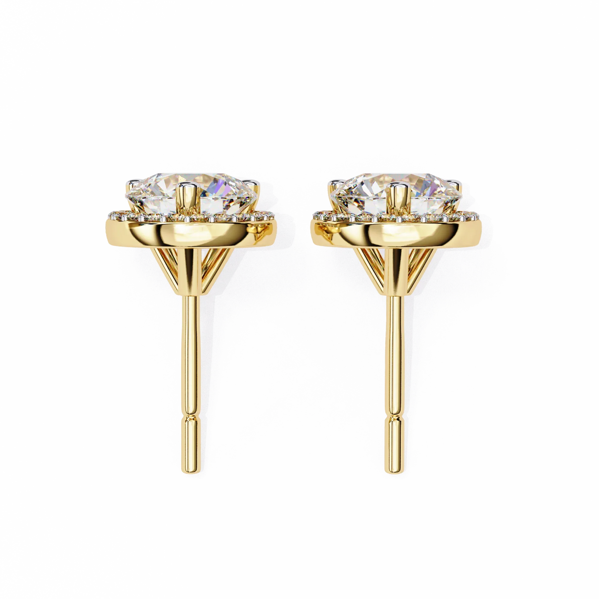 Eterna Classic Halo Lab Grown Diamond Studs - Ophiratbf
