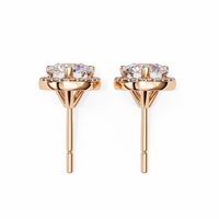 Eterna Classic Halo Lab Grown Diamond Studs - Ophiratbf