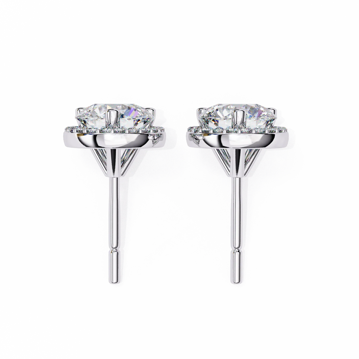 Eterna Classic Halo Lab Grown Diamond Studs - Ophiratbf