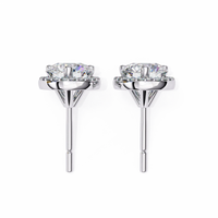 Eterna Classic Halo Lab Grown Diamond Studs - Ophiratbf