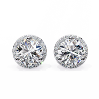 Eterna Classic Halo Lab Grown Diamond Studs - Ophiratbf