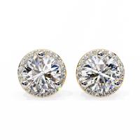 Eterna Classic Halo Lab Grown Diamond Studs - Ophiratbf