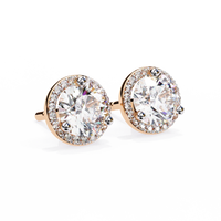 Eterna Classic Halo Lab Grown Diamond Studs - Ophiratbf