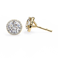 Eterna Classic Halo Lab Grown Diamond Studs - Ophiratbf