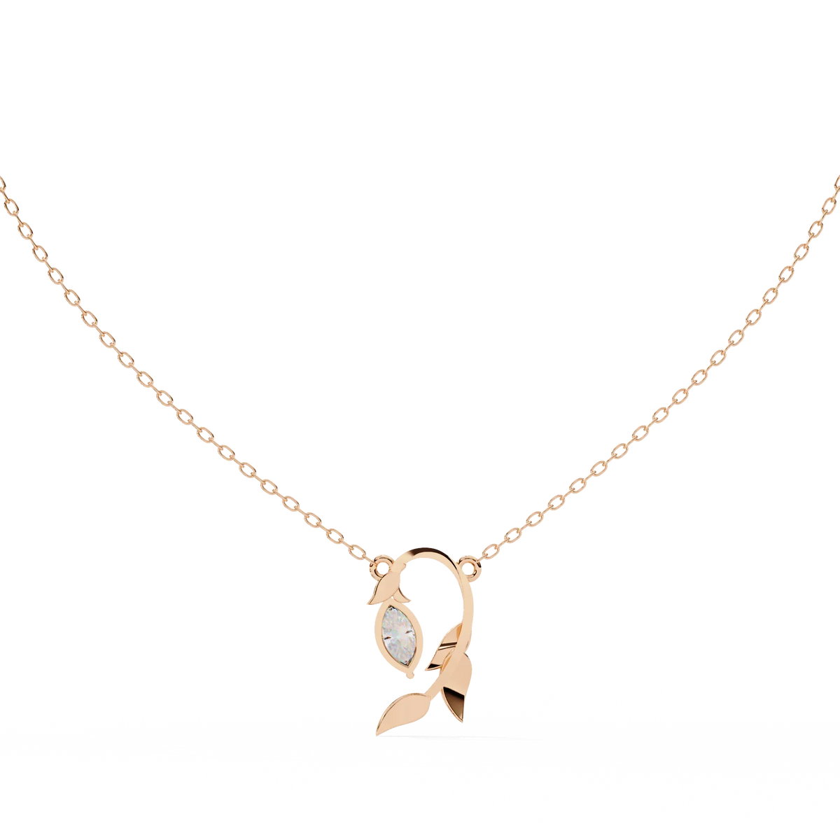 Flora Vine Lab Grown Diamond Pendant - Ophiratbf