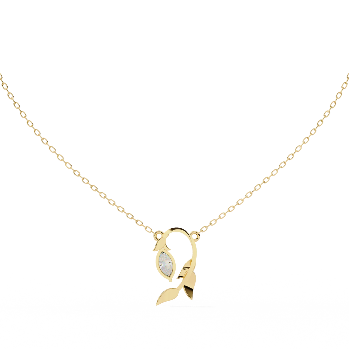 Flora Vine Lab Grown Diamond Pendant - Ophiratbf