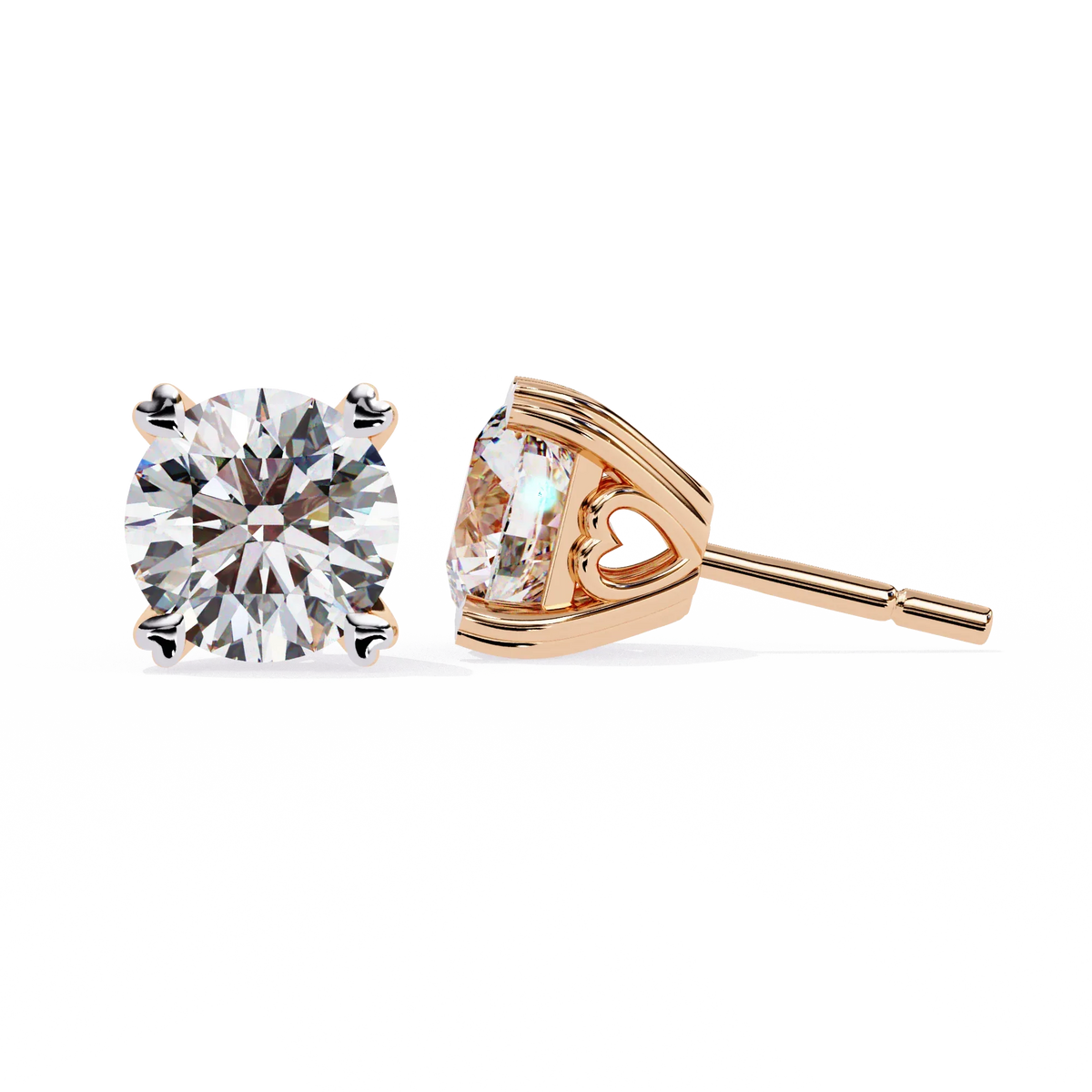 Amora Heart Gallery Lab Grown Diamond Studs - Ophiratbf