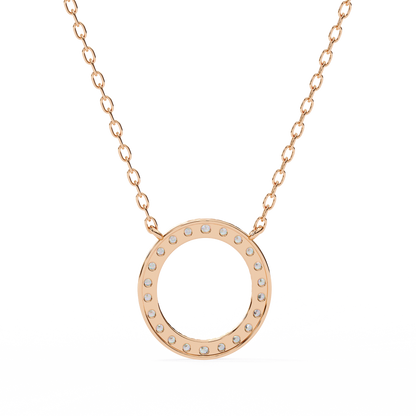 Eternelle Circle Lab Grown Diamond Pendant