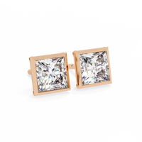 Regency Princess Bezel Lab Grown Diamond Studs - Ophiratbf