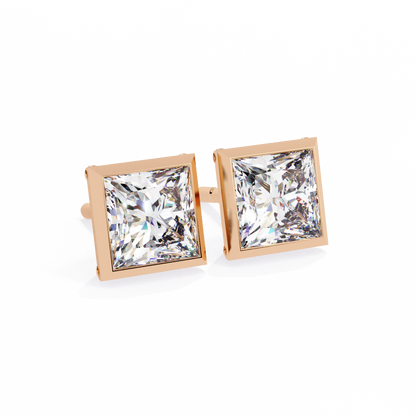 Regency Princess Bezel Lab Grown Diamond Studs