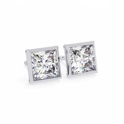 Regency Princess Bezel Lab Grown Diamond Studs
